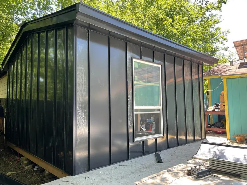 Black standing seam metal wall panels for Metal Roof Installation in Cascade